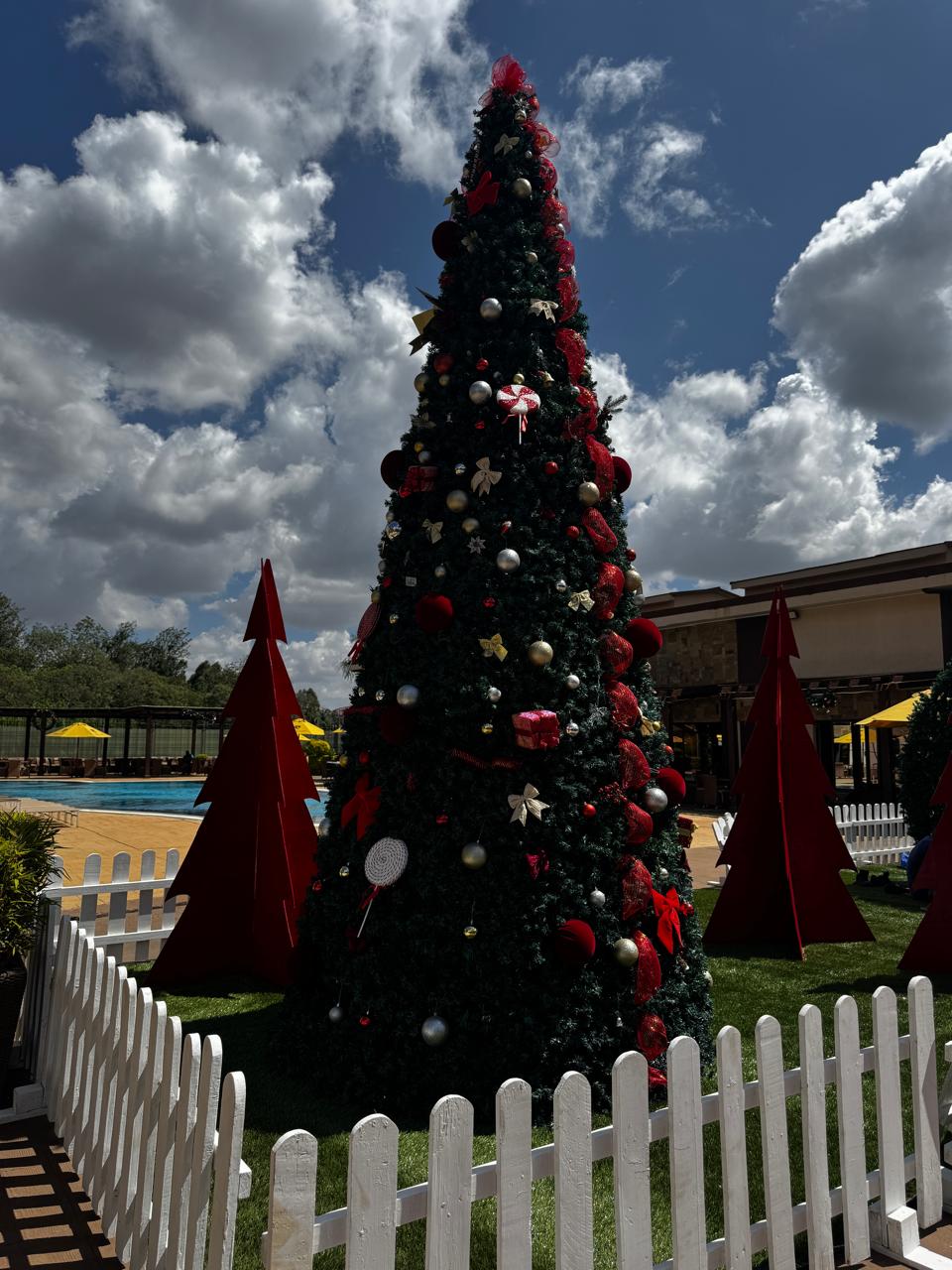 Festive Christmas tree installation for a mall or retail space in Nairobi